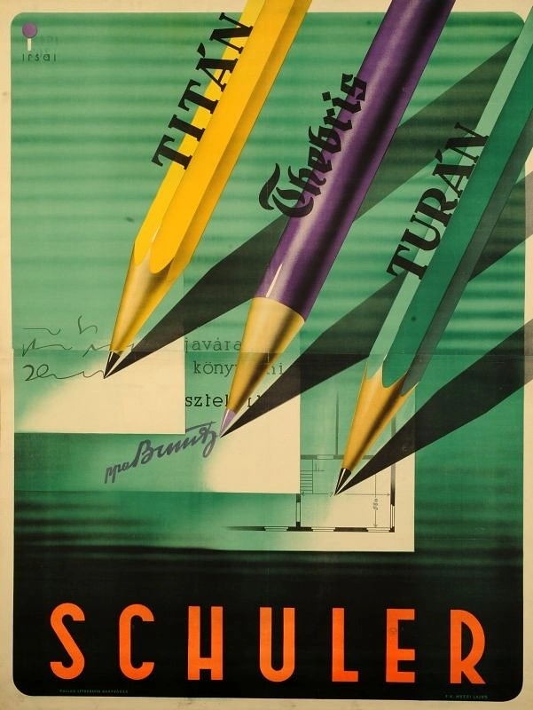 Stationery Shops creative ad: Three coloured pencils writing on paper