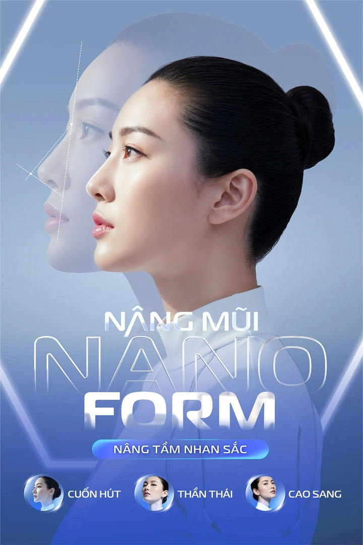 Plastic Surgery Clinics creative ad: Ghosted profile suggests transformation and refinement
