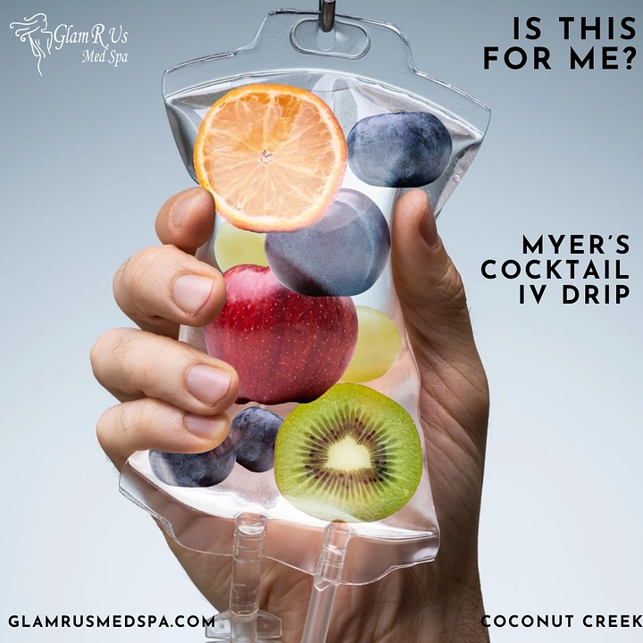 IV Therapy & Drip Bars creative ad: IV bag becomes fruit cocktail