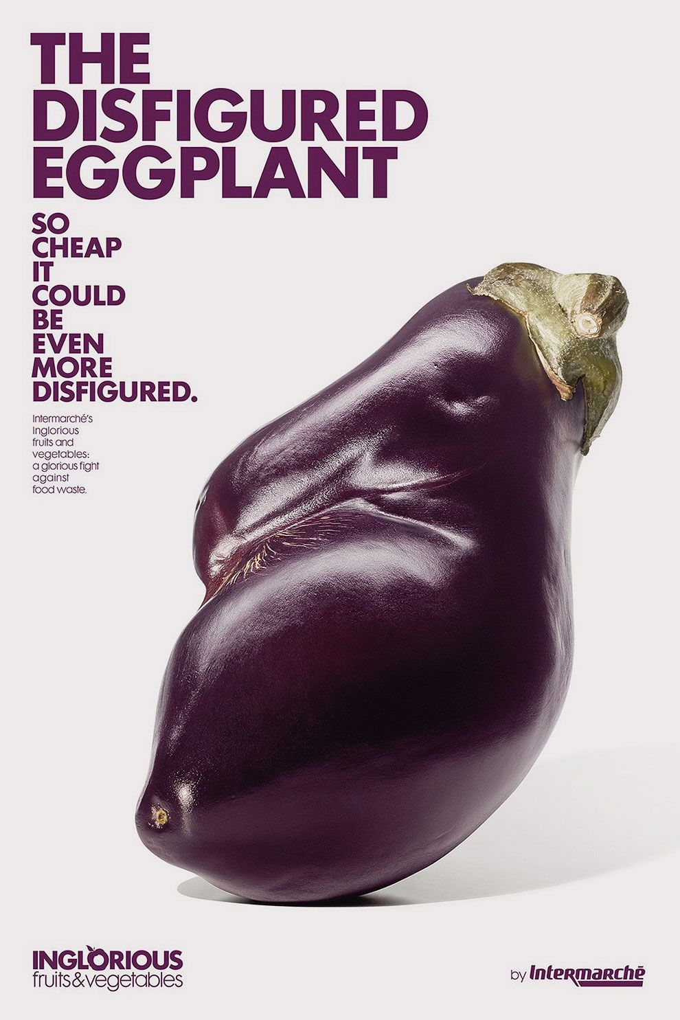 Poster: Misshapen purple eggplant