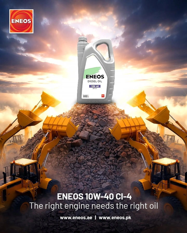 Engine Oil & Lubricants creative ad: Oil product staged as an energy source