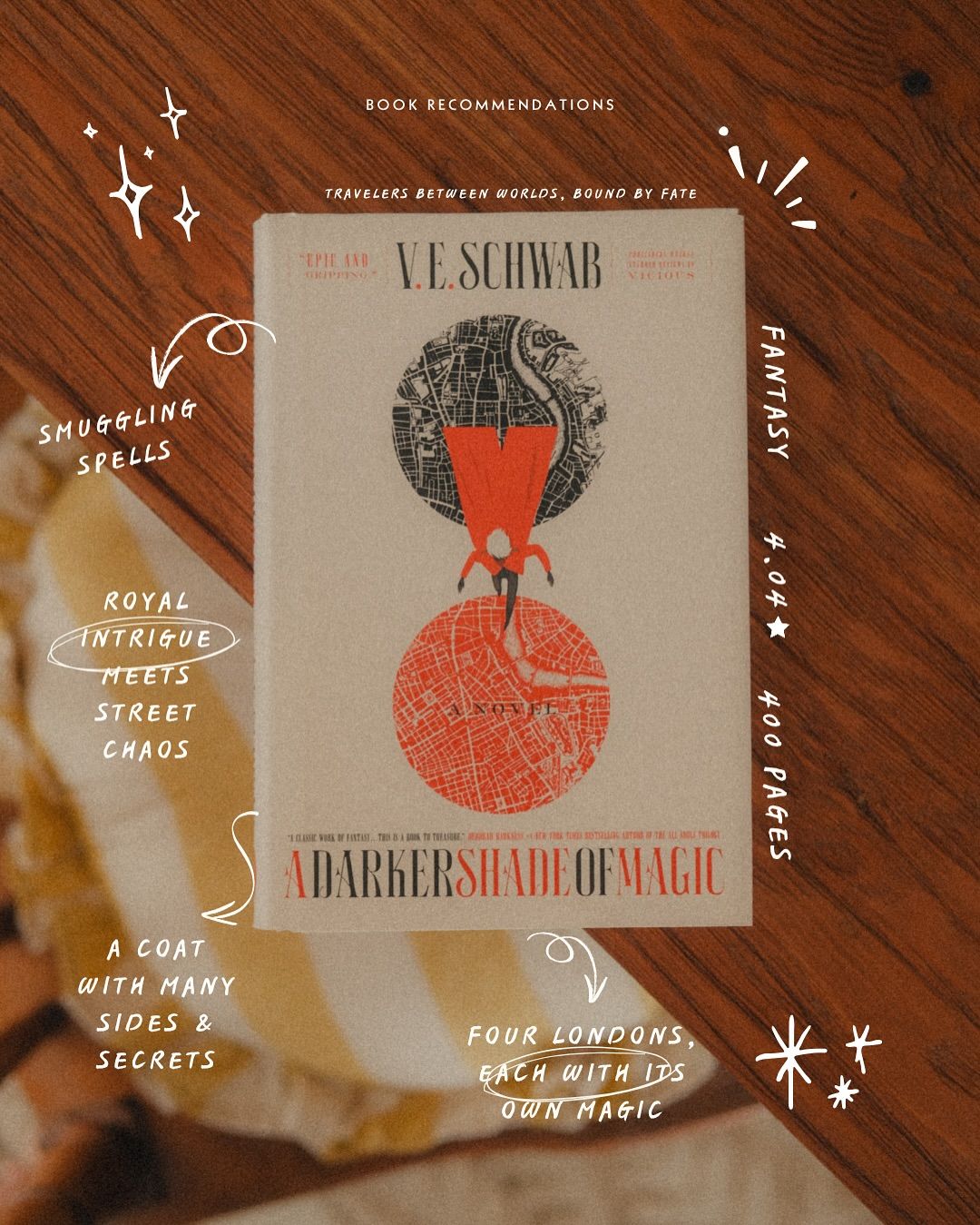 Hand-drawn annotations around book recommendation