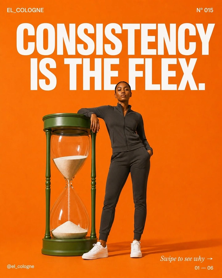 Life & Business Coaches creative ad: Hourglass makes consistency visually memorable