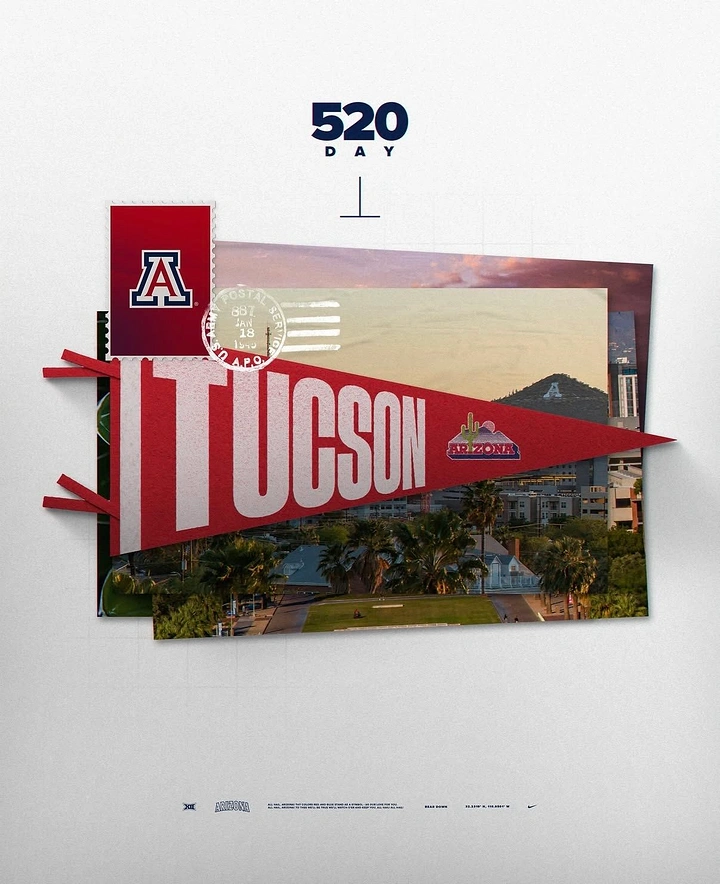 Universities & Colleges creative ad: Layered architectural collage makes campus identity tangible