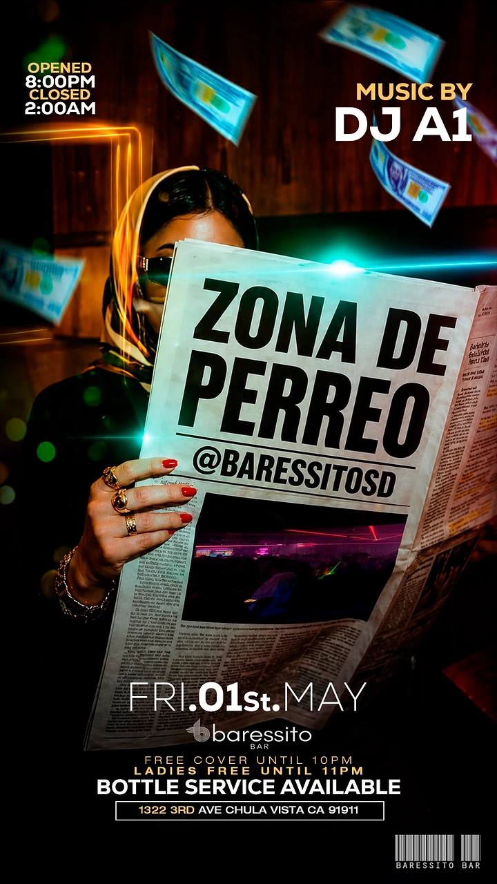Party & Event Rentals creative ad: Newspaper prop creates nightlife narrative