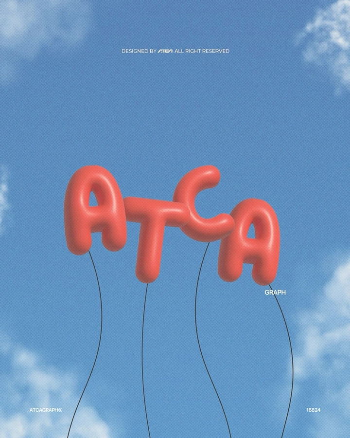 Balloon & Party Decorators creative ad: Balloon typography floating in sky