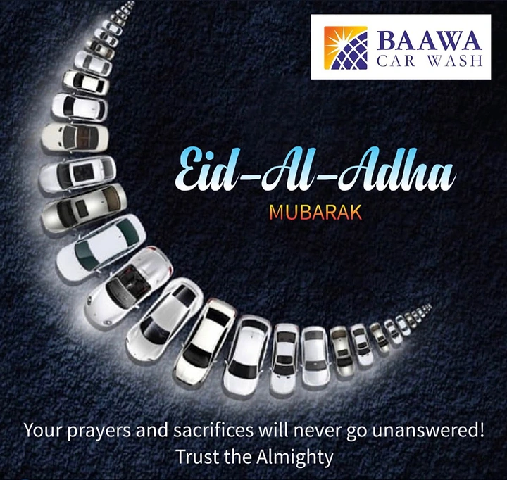 Eid Al Adha creative ad: Line of cars forms the crescent moon