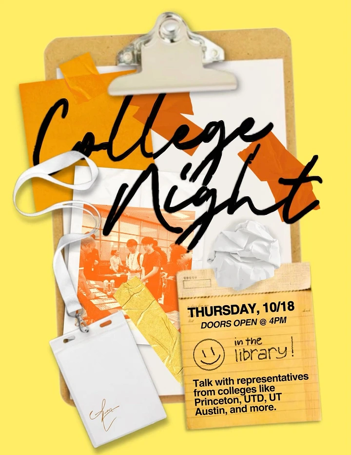 Universities & Colleges creative ad: Collage turns college night into invitation