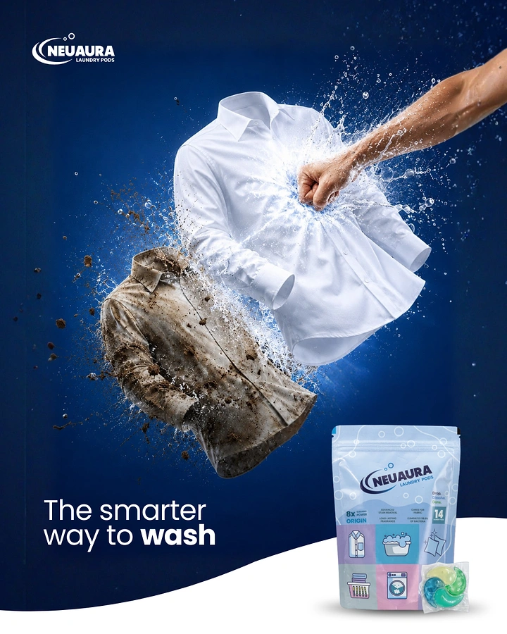 Laundry & Dry Cleaning creative ad: Dirty jacket bursting into clean white shirt
