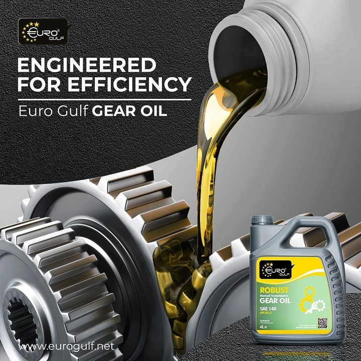 Engine Oil & Lubricants creative ad: Oil visibly powers interlocking gears