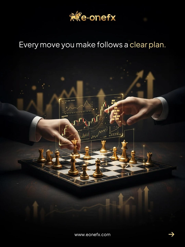 Stock Brokers & Investing creative ad: Chess move as trading plan metaphor