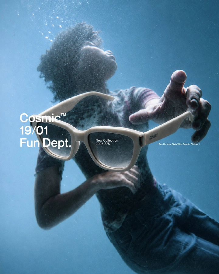 Sunglasses Brands creative ad: Underwater campaign gives eyewear cosmic scale