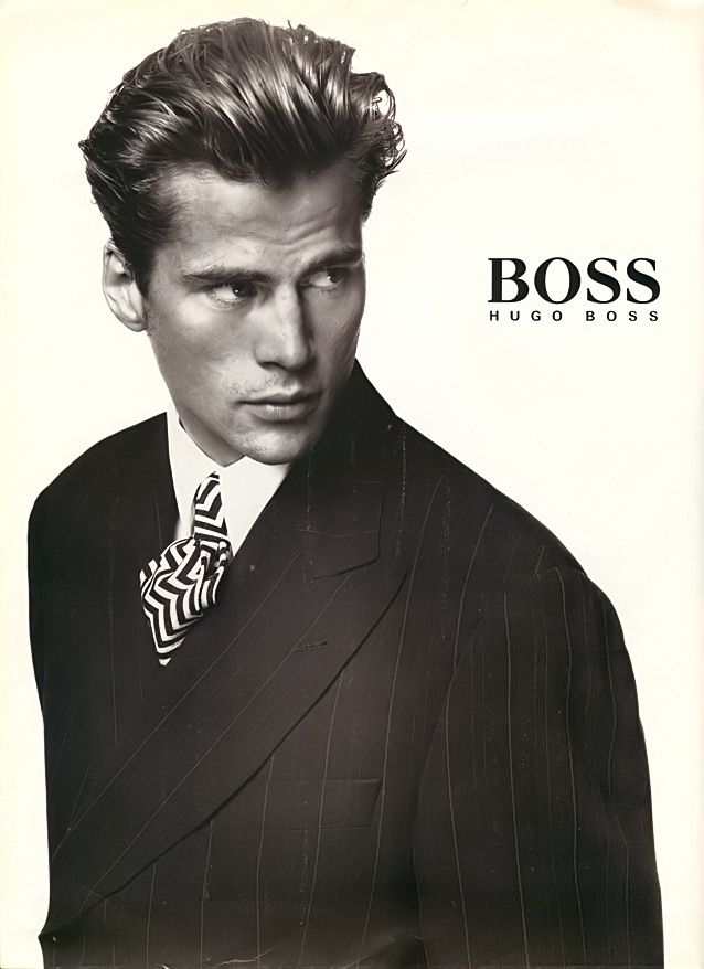 Instagram post: Iconic high-contrast Hugo Boss campaign