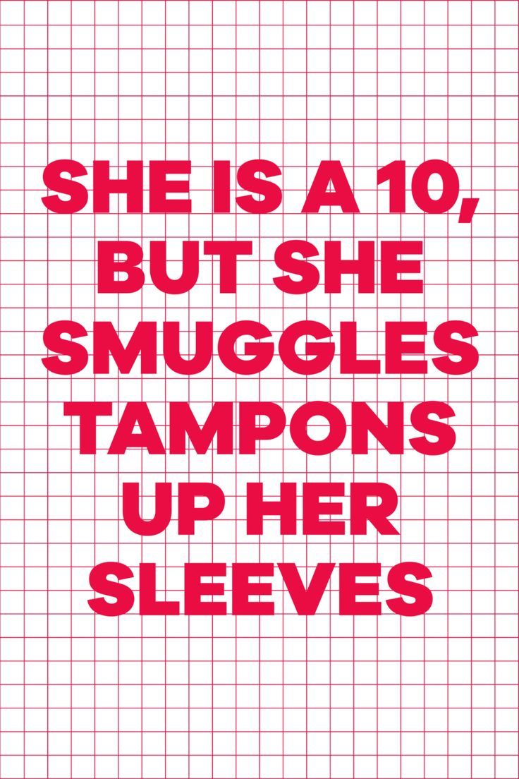 Story: Witty ten-out-of-ten tampon line