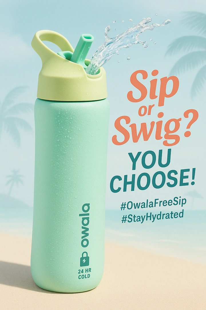 Tumblers, Flasks & Drinkware creative ad: Memorable sip-or-swig copy concept