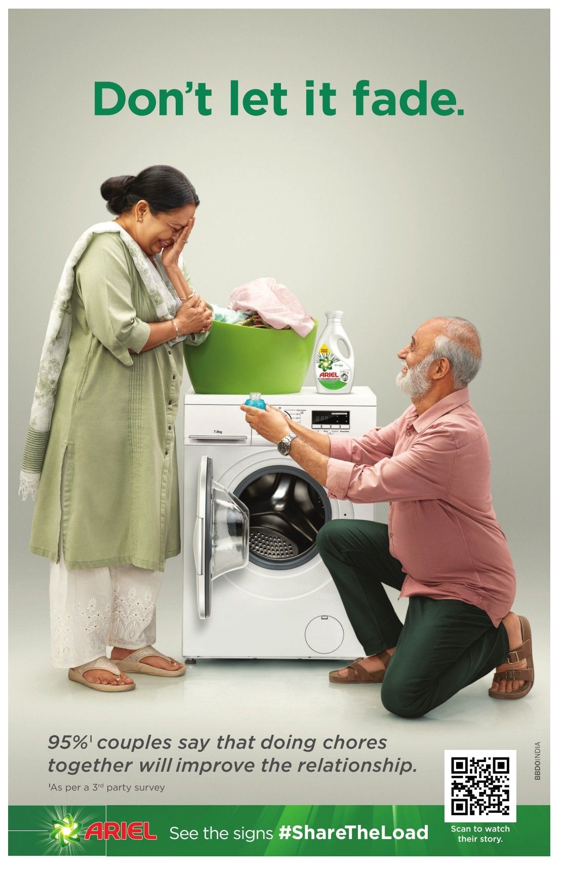 Story: Husband proposing at washer, share the load