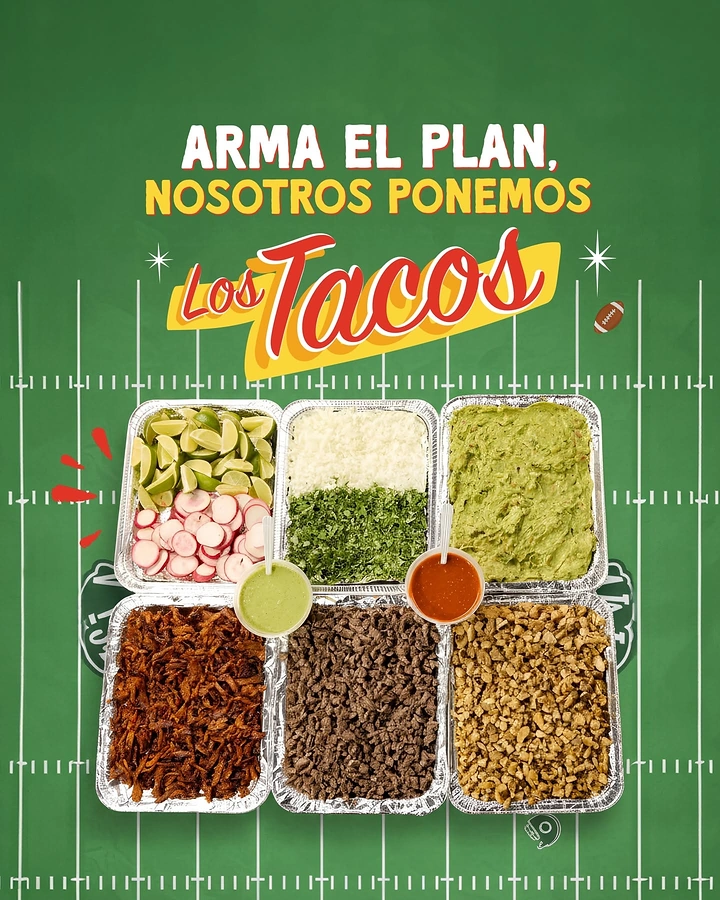 Mexican Restaurants creative ad: Football field becomes taco bar
