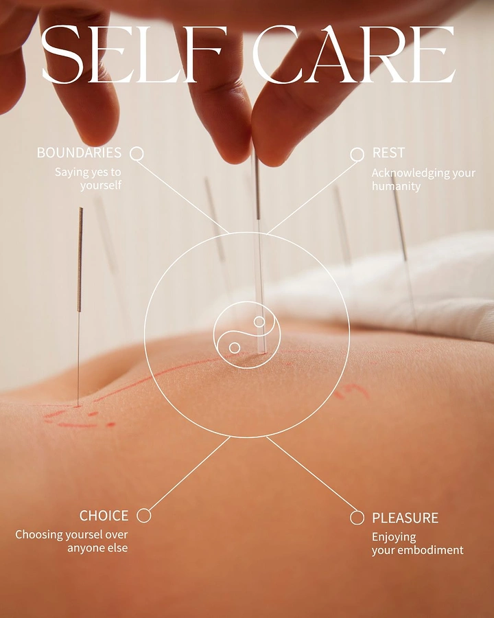 Acupuncture & Cupping Clinics creative ad: Self-care framed through yin-yang balance