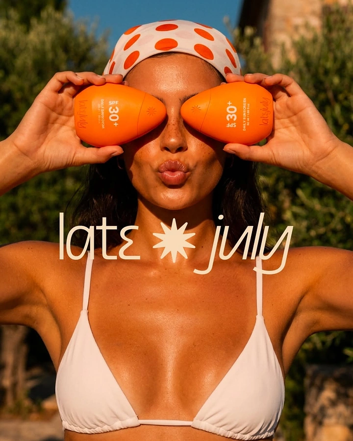 Sunscreen & Sun Care creative ad: Sunscreen bottles become playful sunglasses
