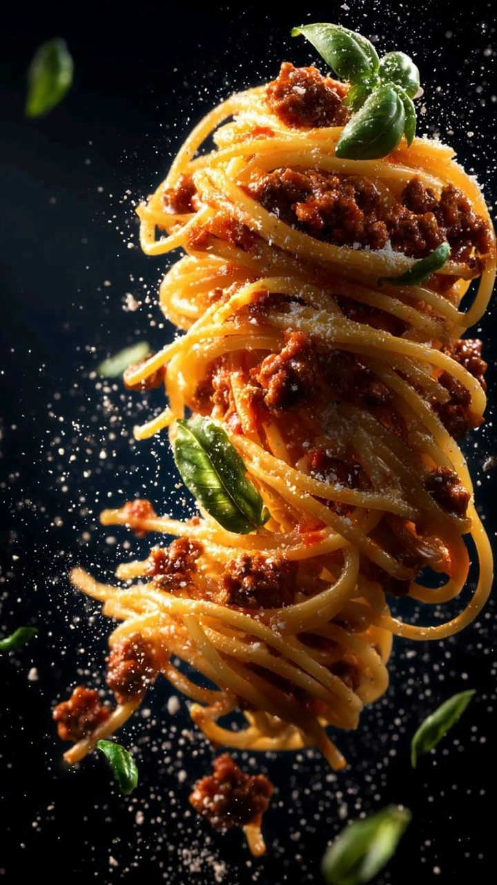 Instant Noodles & Pasta Brands creative ad: Dramatic surreal pasta tower