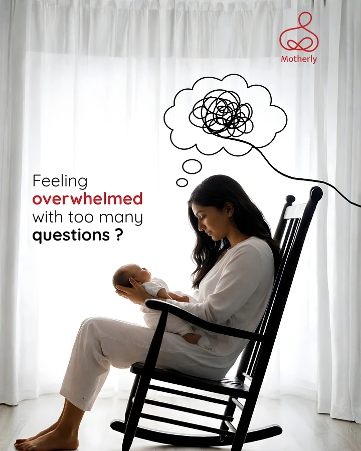 Maternity Hospitals & Gynaecologists creative ad: Overwhelm visualized through tangled thoughts
