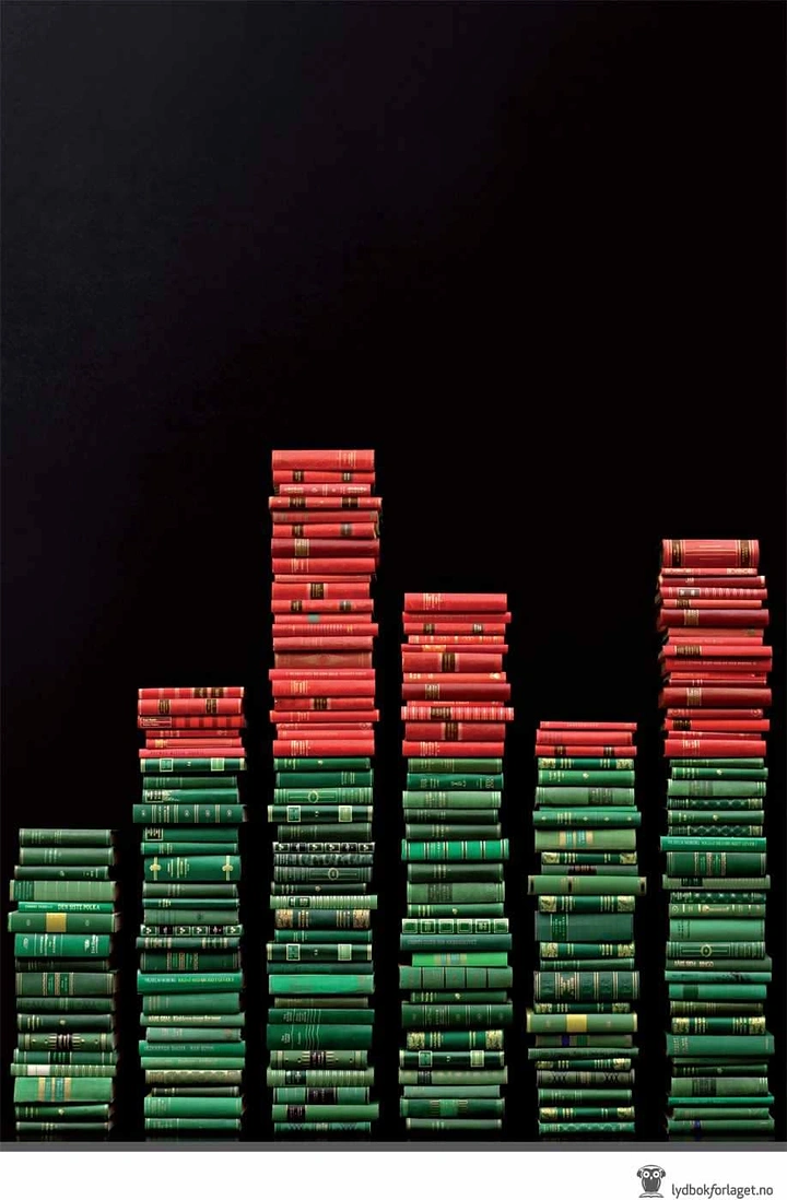 Bookstores creative ad: Book stacks form bar chart