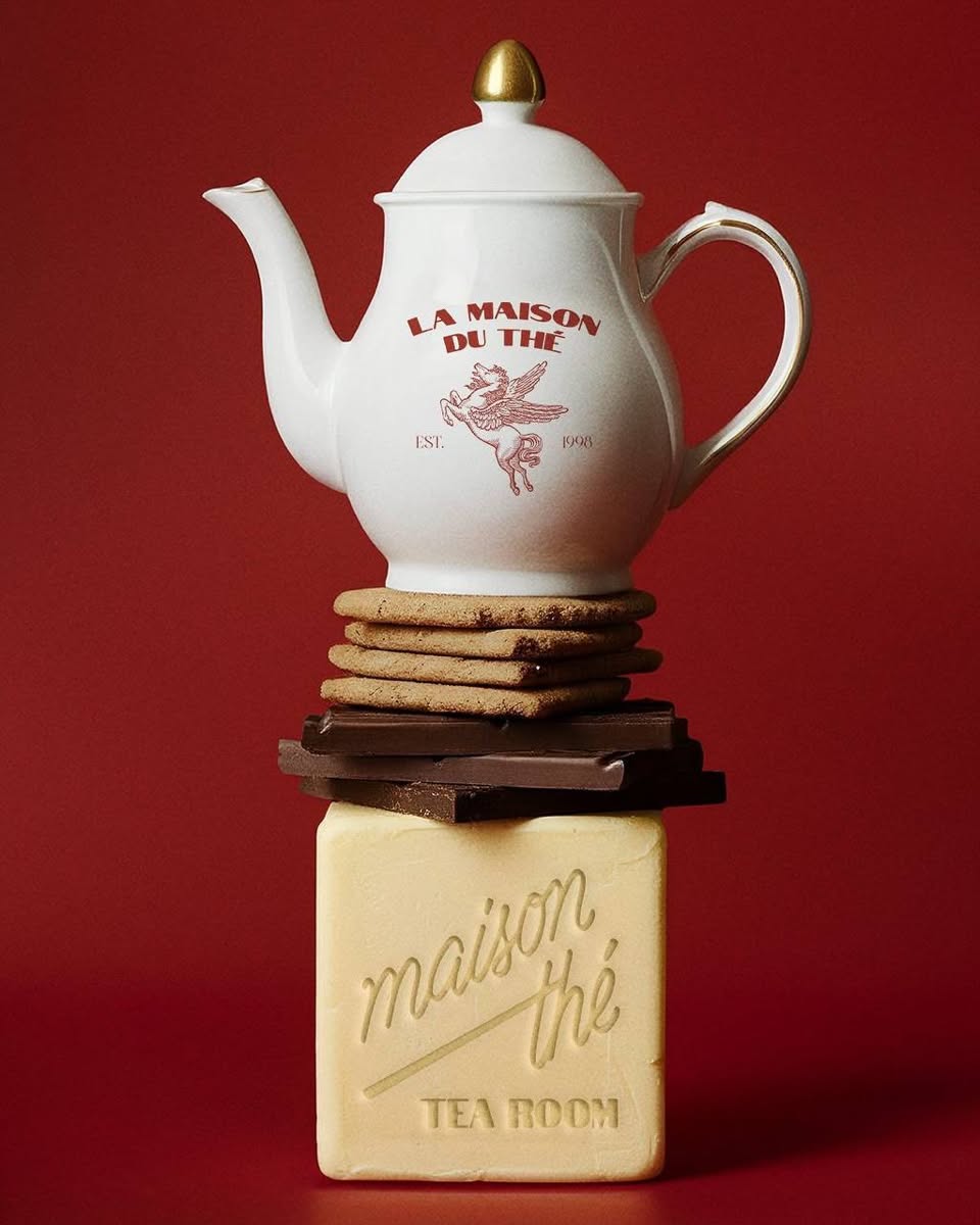 Instagram post: Teapot stacked on biscuits sculpture