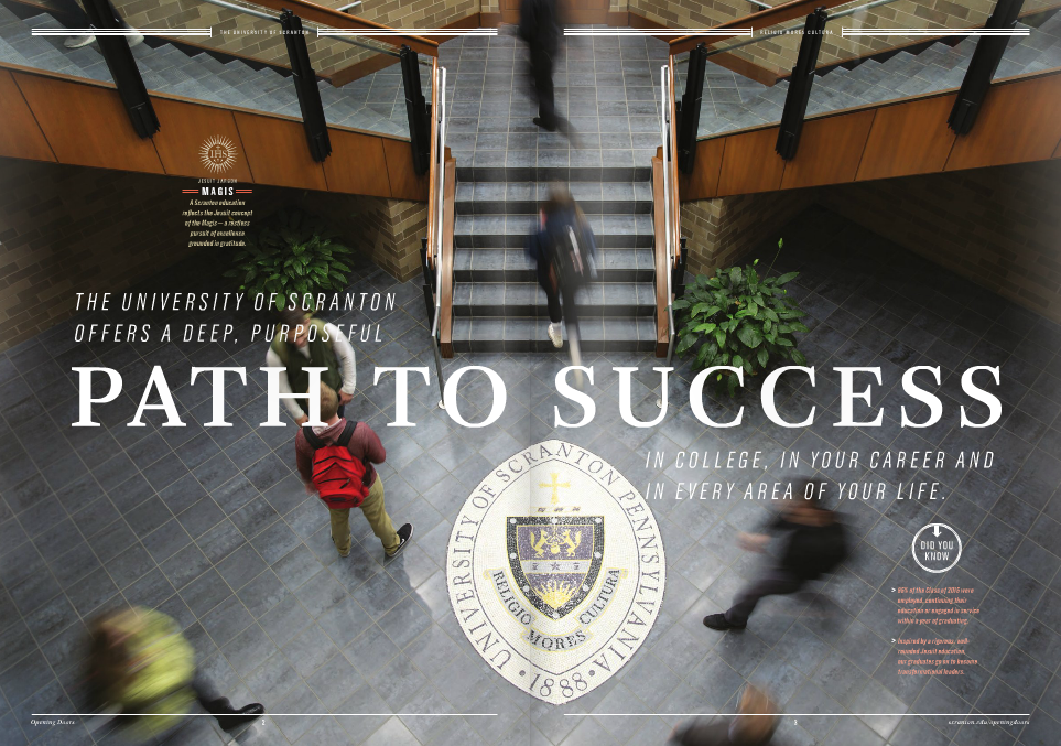 Banner: Stairway creates path-to-success metaphor