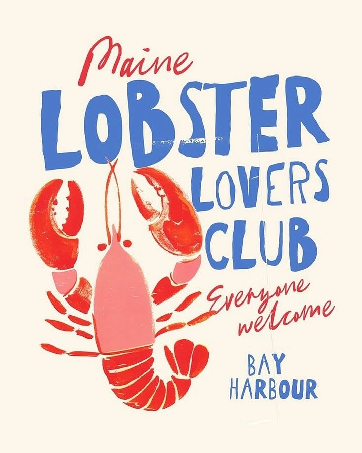 Seafood Restaurants creative ad: Lobster illustration drives club identity