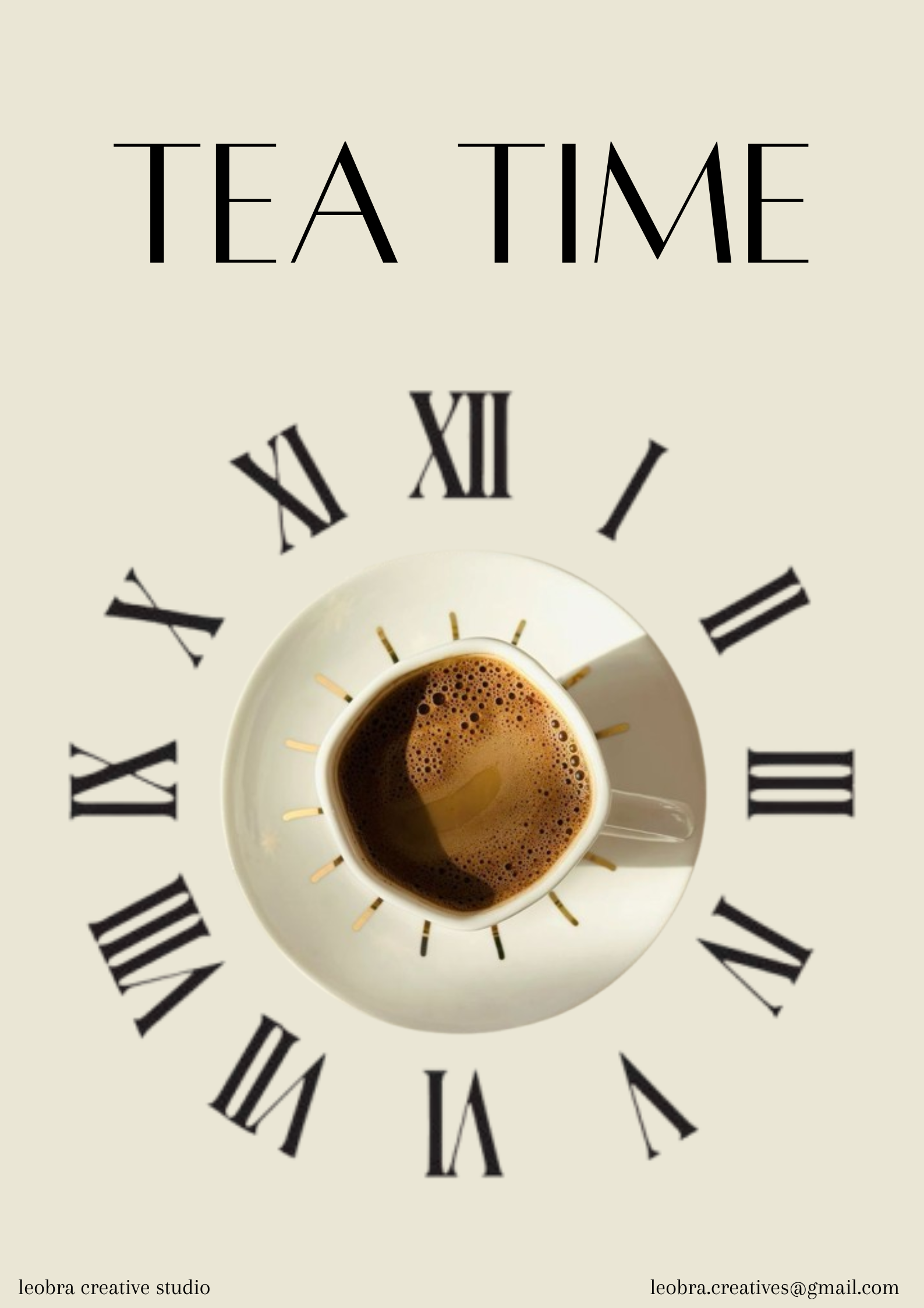 Story: Cup top view becomes clock face