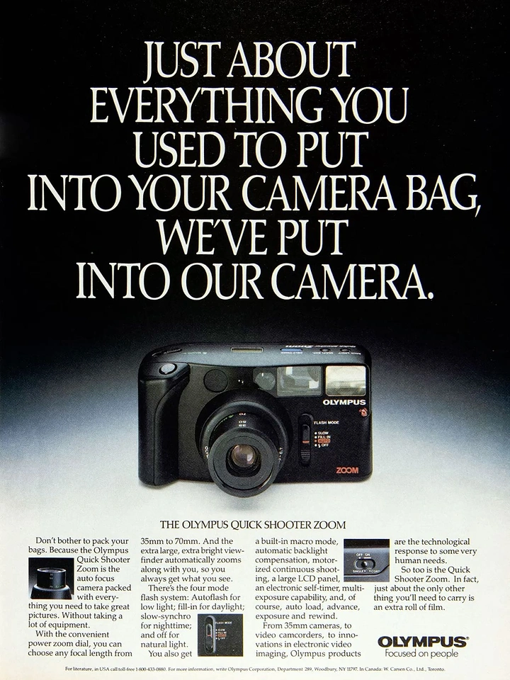 Cameras & Camera Stores creative ad: Camera replaces an entire camera bag