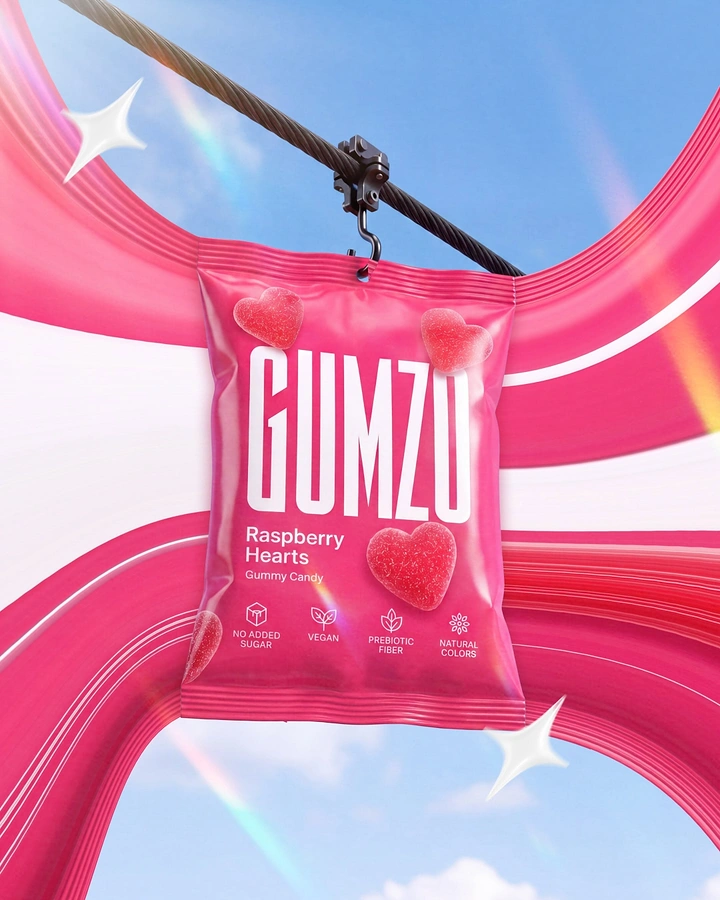 Chewing Gum & Mints creative ad: Gum pack becomes hanging sign