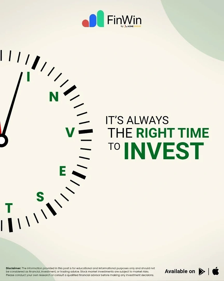 Stock Brokers & Investing creative ad: INVEST on clock dial, clean craft