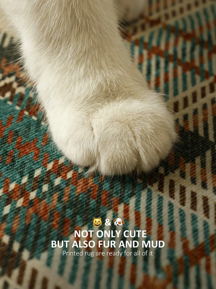 Rugs & Carpets creative ad: Witty pet-and-mud rug message