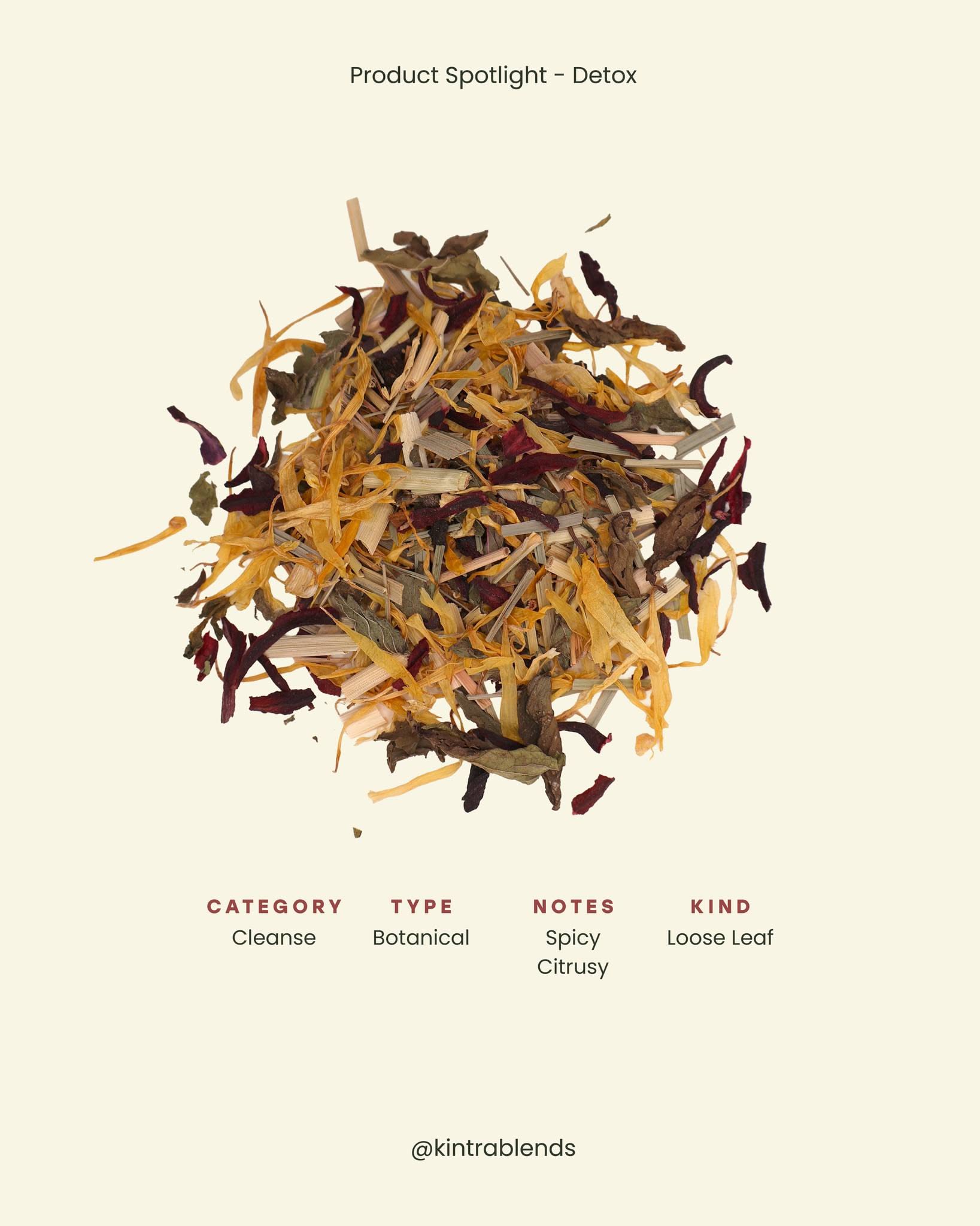 Instagram post: Split leaves-to-brewed-cup half composition, slide 3
