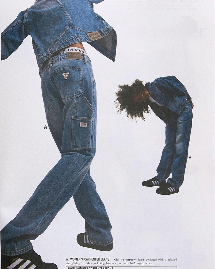 Denim & Jeans Brands creative ad: Unexpected oversized-denim composition