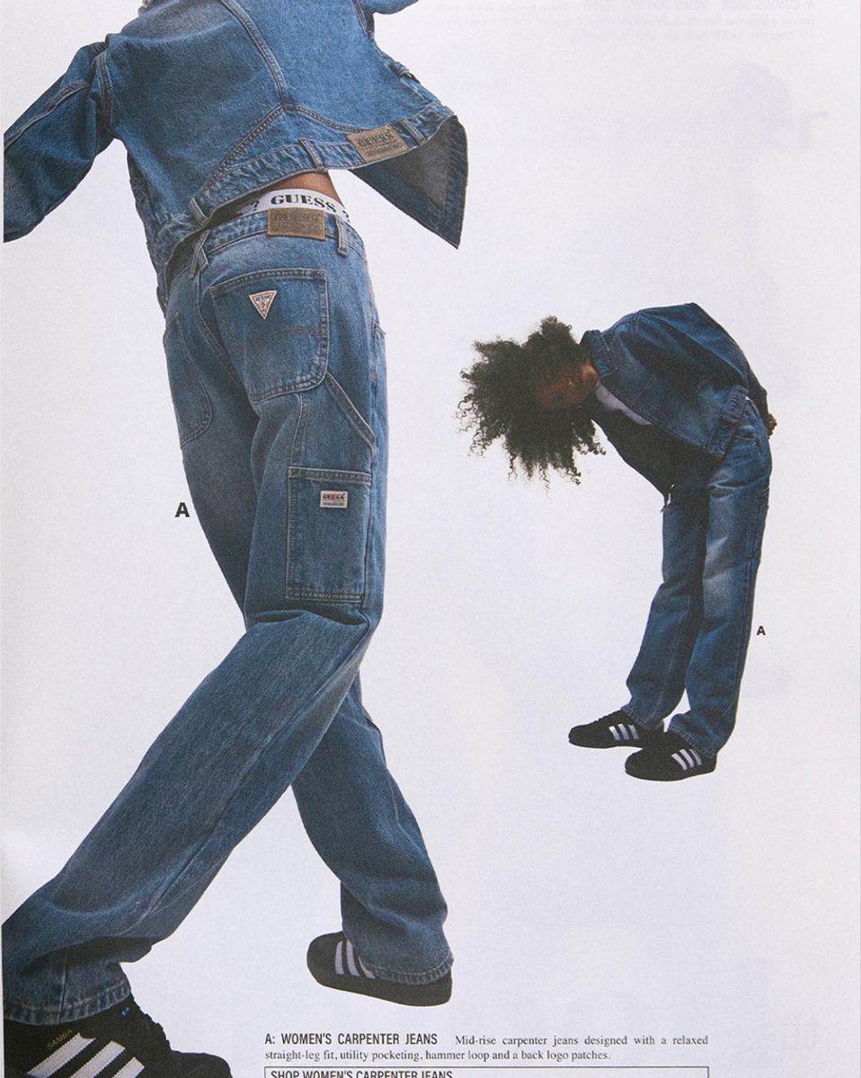 Instagram post: Unexpected oversized-denim composition