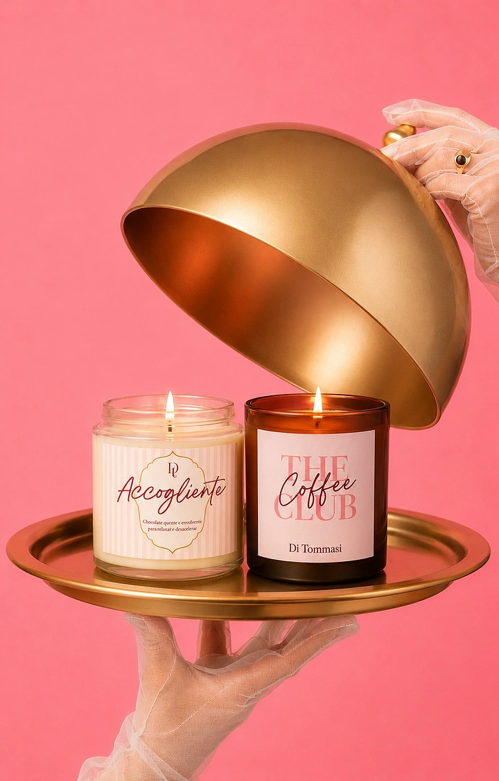 Candles & Home Fragrance creative ad: Candles served under dining cloche