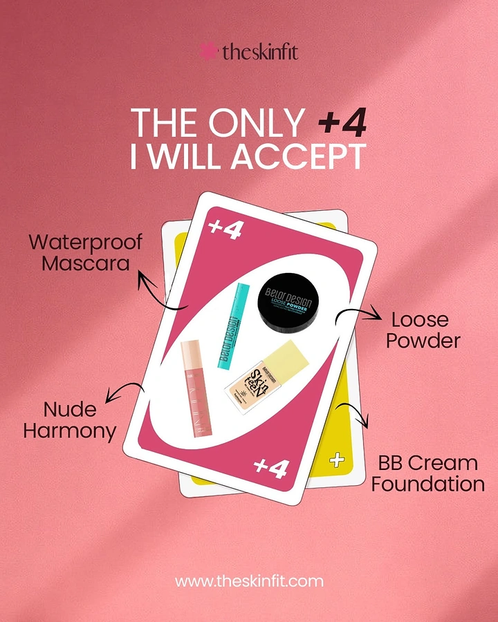 Makeup & Beauty Academies creative ad: Playing-card framing makes product bundle witty
