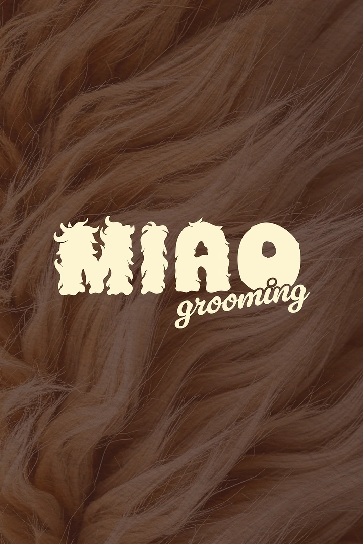 Pet Grooming creative ad: Logo set on fur texture, brand as coat