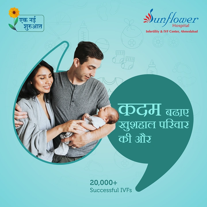 IVF & Fertility Clinics creative ad: Family inside quote-mark shapes, fresh