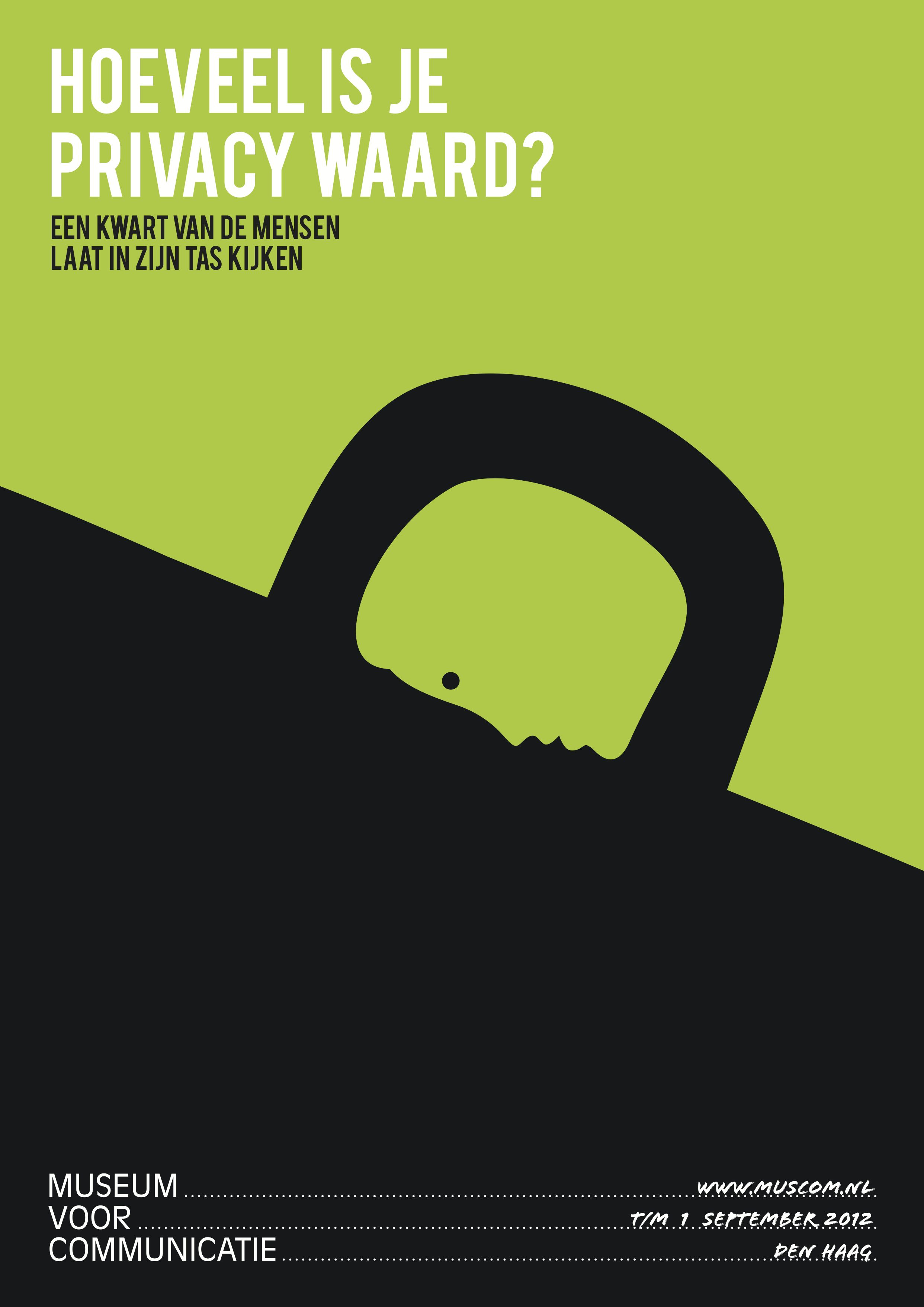 Poster: Black bag silhouette whose handle hides a peeking face