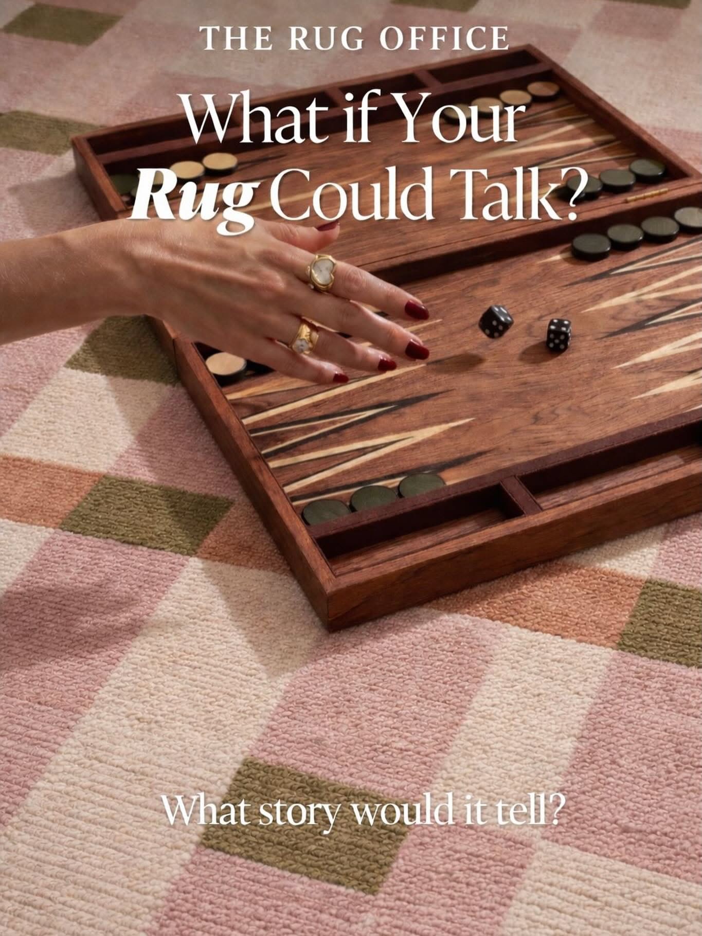 Instagram post: Witty rug-as-storytelling editorial concept