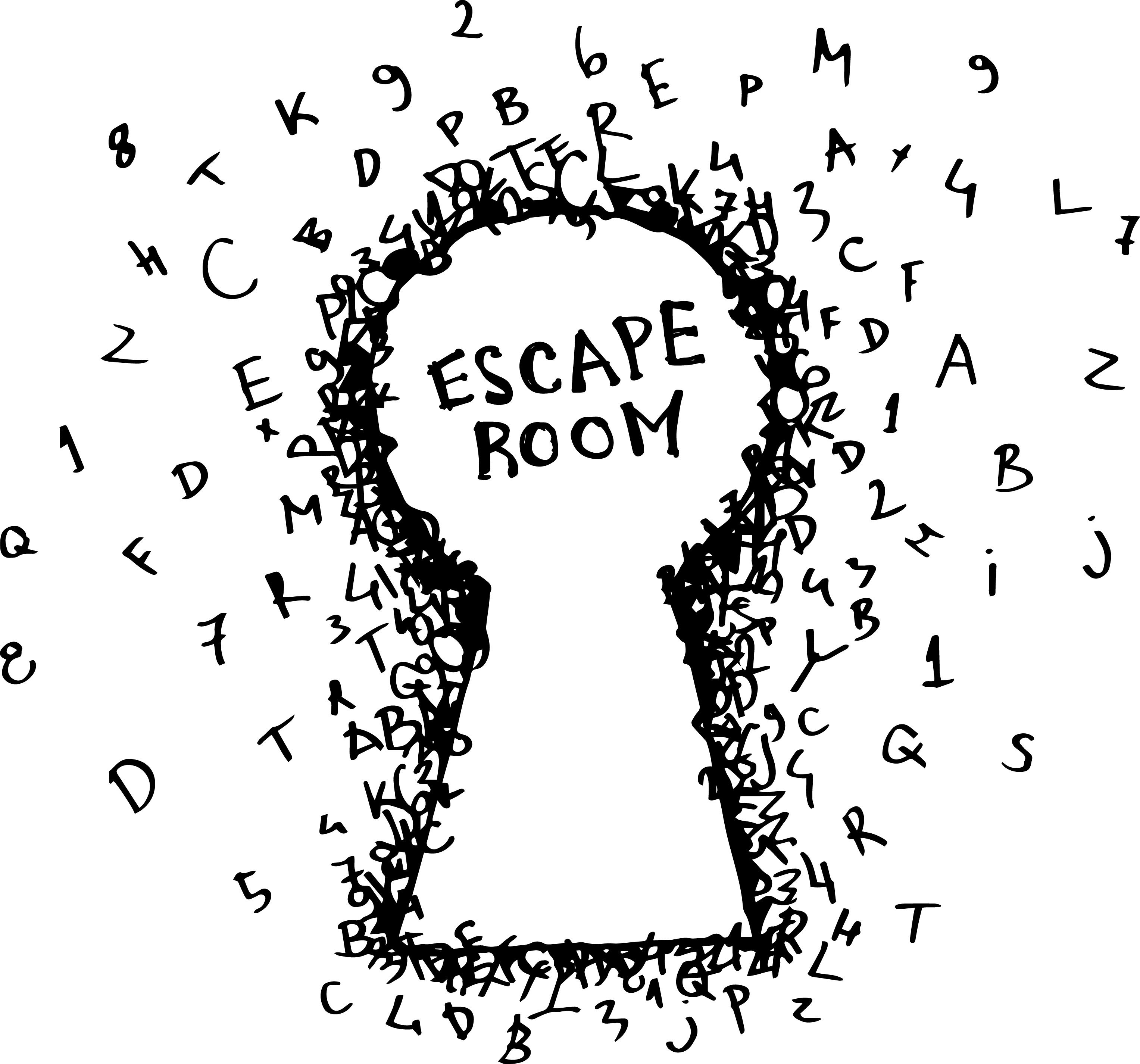 Instagram post: Letters cleverly form a keyhole silhouette