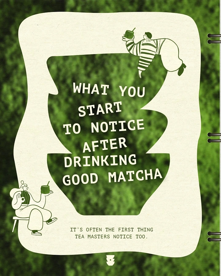 Tea & Chai Brands creative ad: Matcha bowl shape cut from leaves