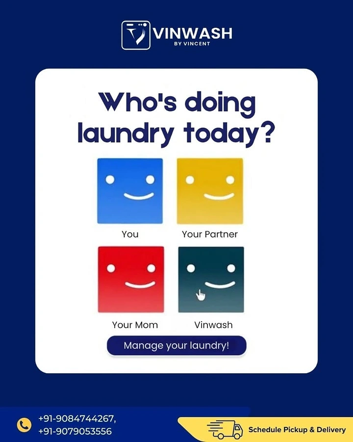 Laundry & Dry Cleaning creative ad: Netflix profile picker parody for laundry