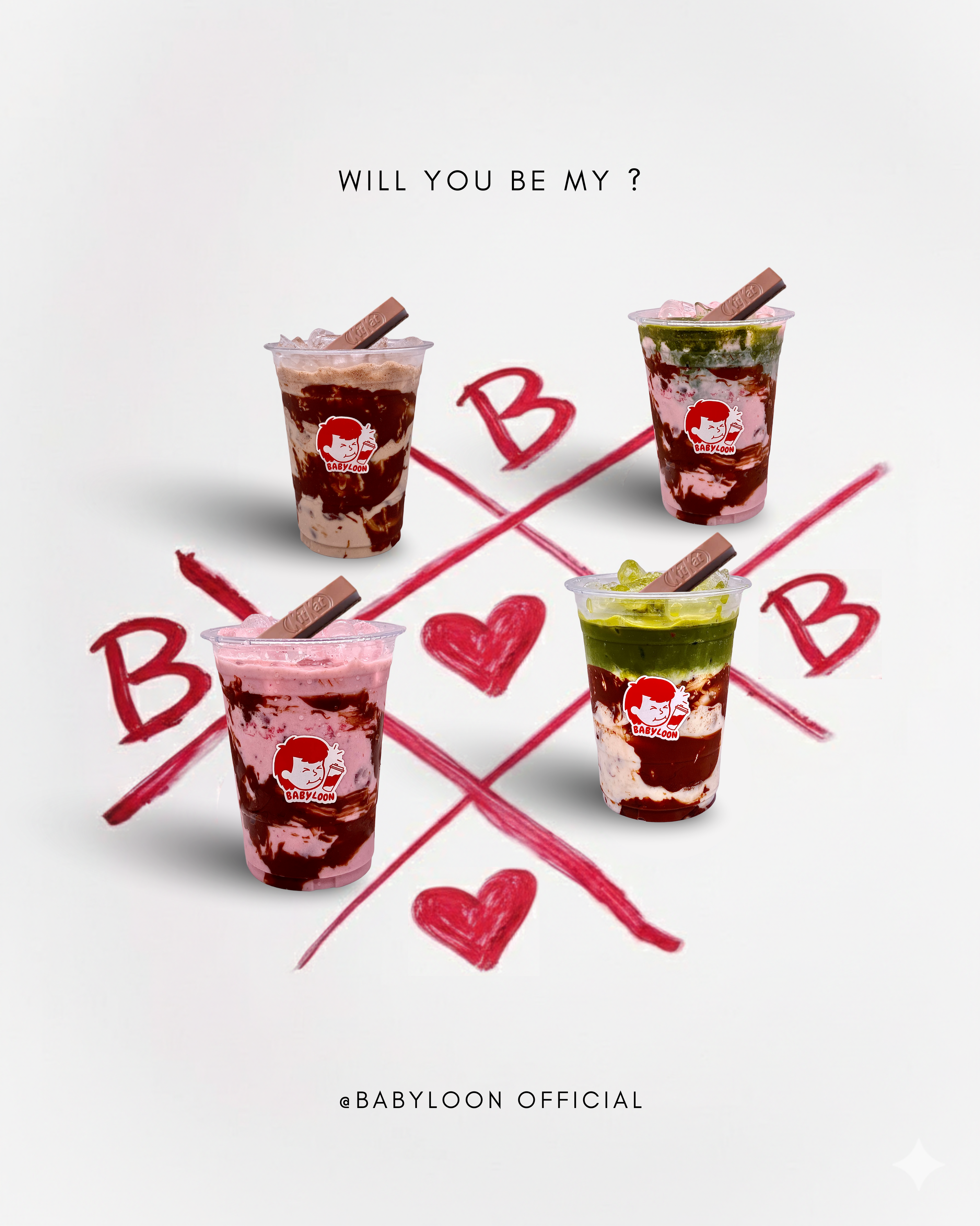Instagram post: Boba tic-tac-toe makes clever proposal concept
