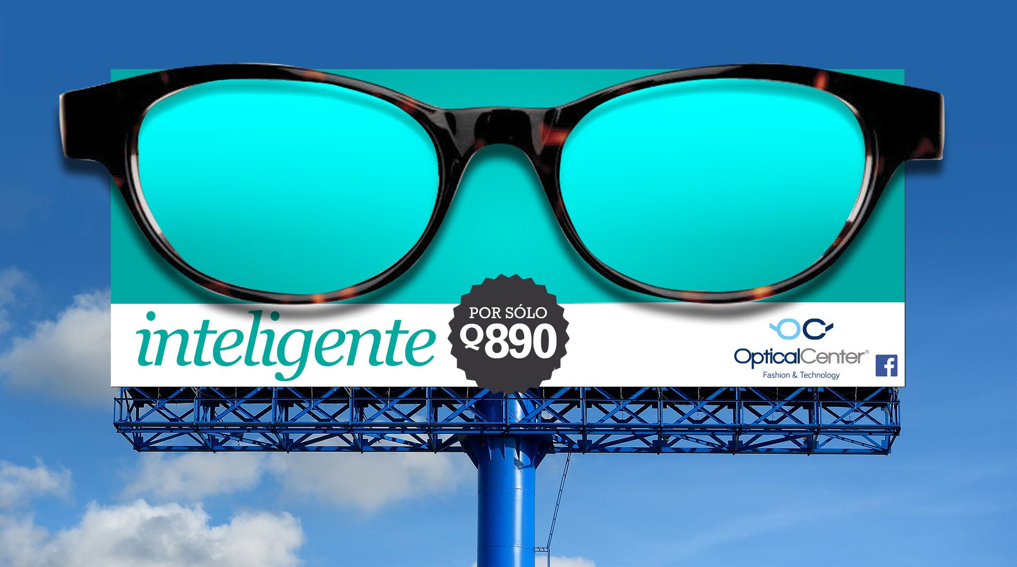 Banner: Glasses breaking out of billboard frame
