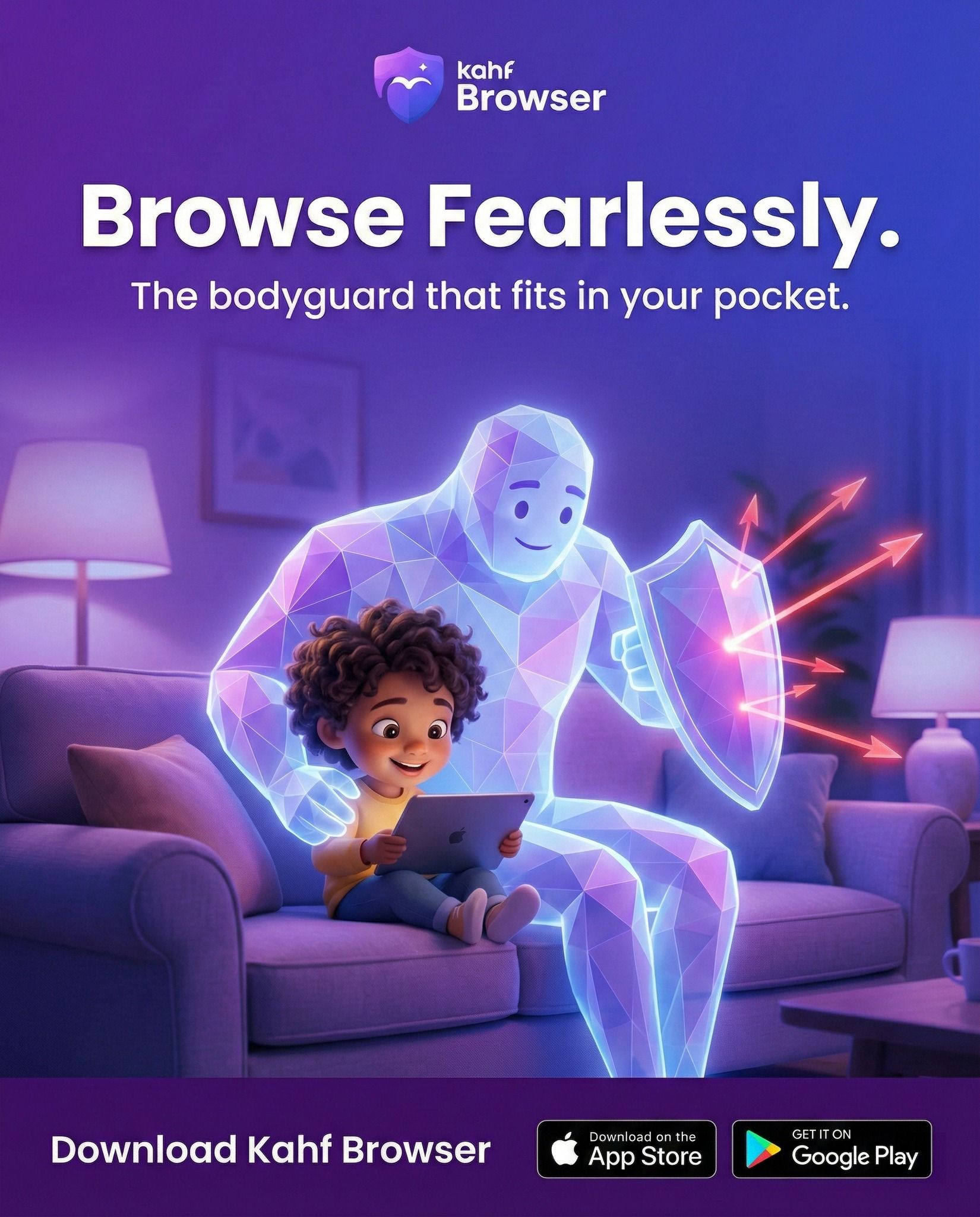 Instagram post: Browser becomes a protective bodyguard