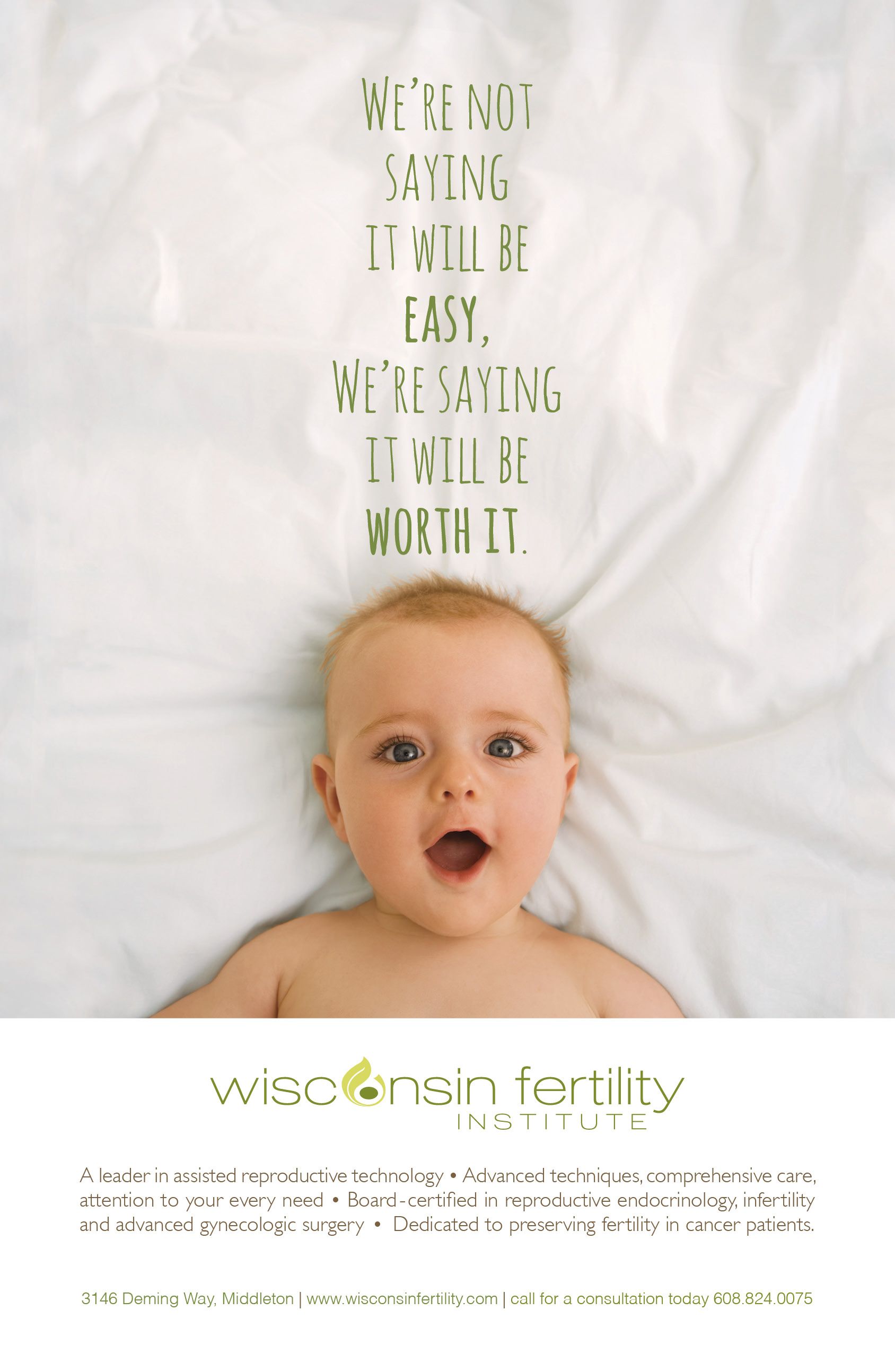 Story: Honest 'worth it' copy with surprised baby